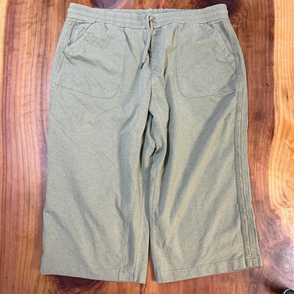 Athleta Women's Pants Farallon Athletic Cotton Pull on Drawstring Crop 657551 K5